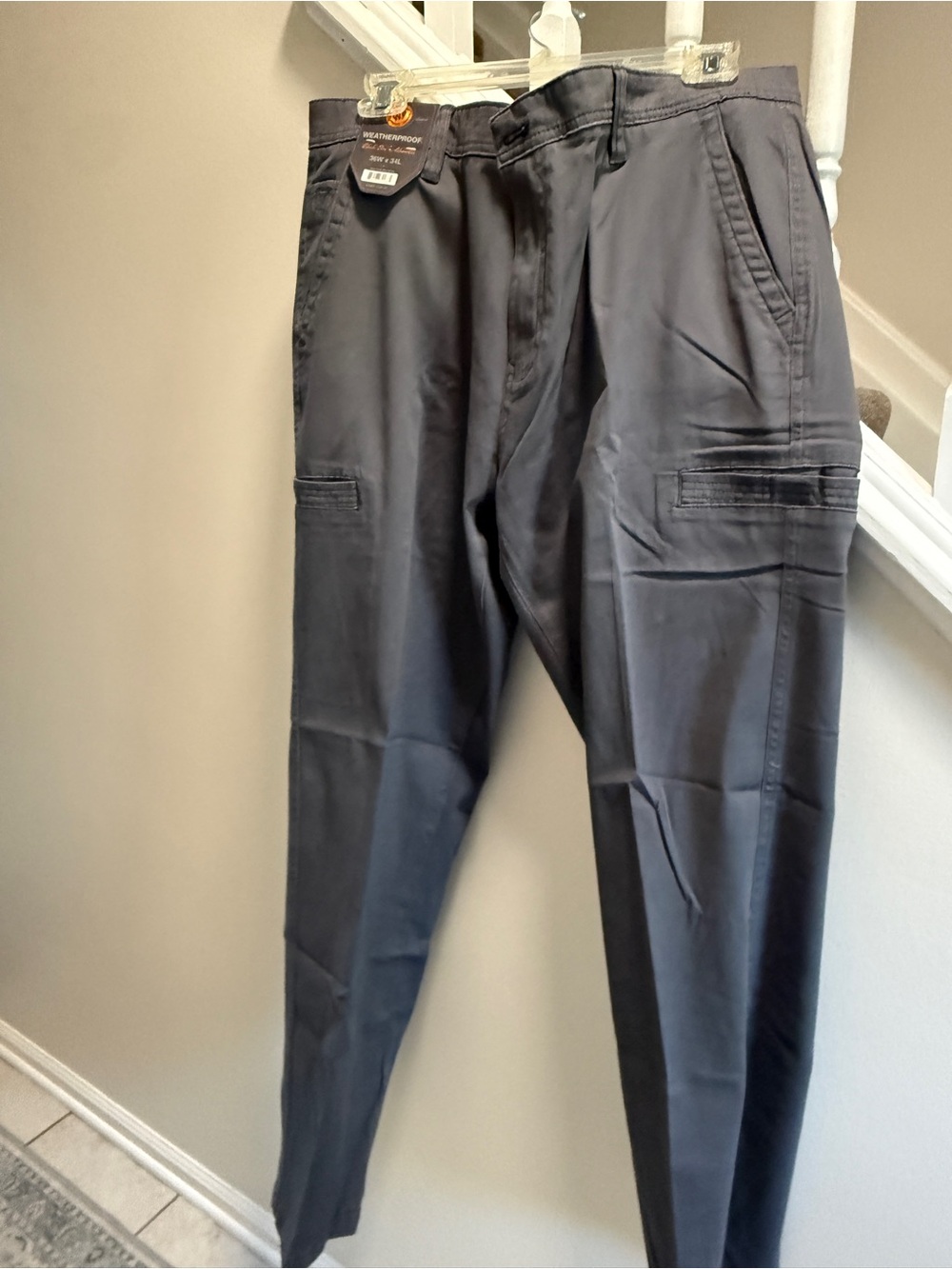 Men's Gray Workwear Cargo Pants - by Weatherproof NWT SZ 36/34